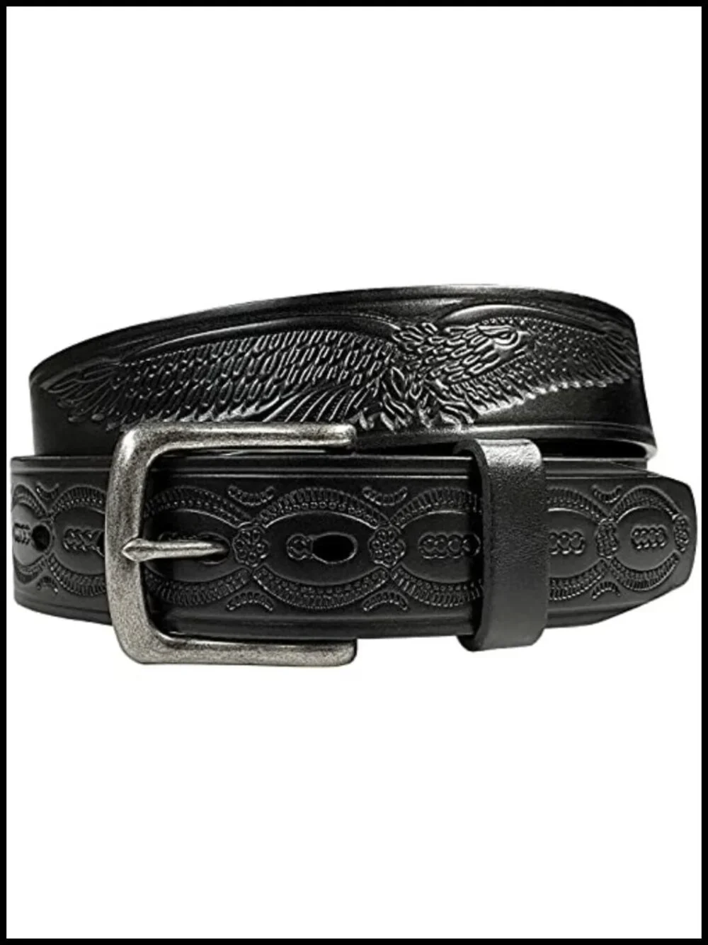 Western Hand-Braided Belt Genuine Full Grain Leather Casual Jean Belt 1-1/2
